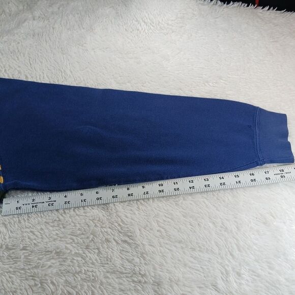 American Eagle 100% Cotton V-NECK Close Knit Sweater Y2K Men's M Blue w/Stripes. - Picture 9 of 10